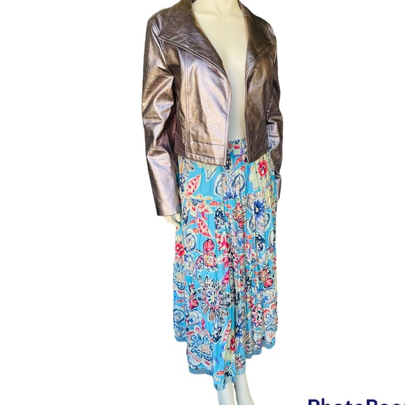 F.L Malik Skirt Long Beaded Hem Silk Blend Skirt - Picture 3 of 8